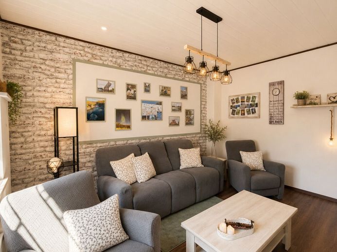 Großzügiges Zweifamilienhaus mit Einliegerwohnung und neuer Heizung – Wohnzimmer
