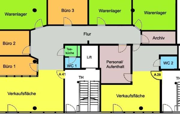 ¡Perfecto local comercial con una superficie de venta luminosa y espaciosa y dependencias auxiliares!