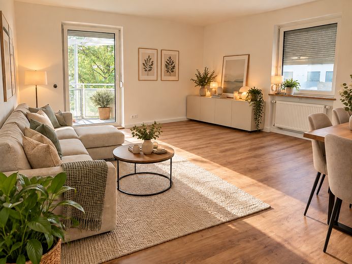 Appartamento con vista sul verde non edificabile - posizione centrale - immediatamente disponibile – Wohnzimmer Einrichtung