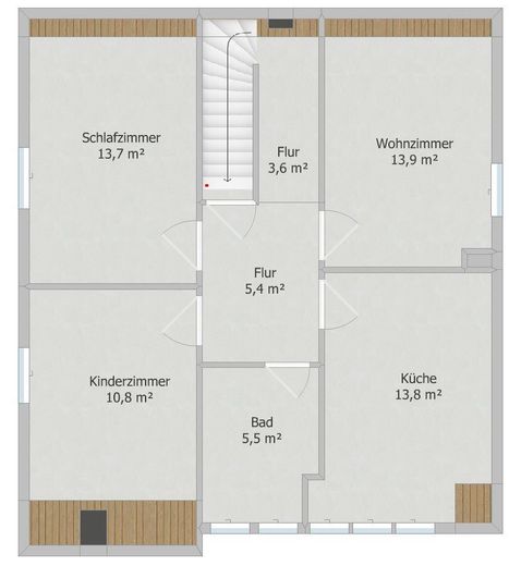 Saniertes Zweifamilienhaus zur Miete in Giesen – Obergeschoss