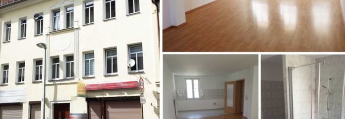 Helle 3-R-Wohnung mit offener Wohnküche, 2 sep. AR, Tageslichtbad mit Wanne u. Dusche