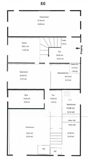Wohnhaus mit Bauernhof – Erdgeschoss