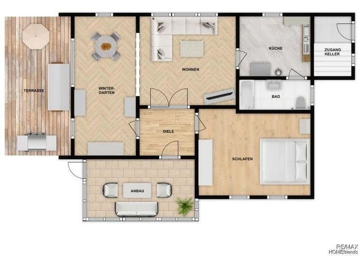 Casa unifamiliare bungalow a Berlino-Karow con cantina, garage, terreno di 1.006 m² | potenziale di ampliamento | si richiede la vostra offerta nel procedimento digitale! – Grundriss EG