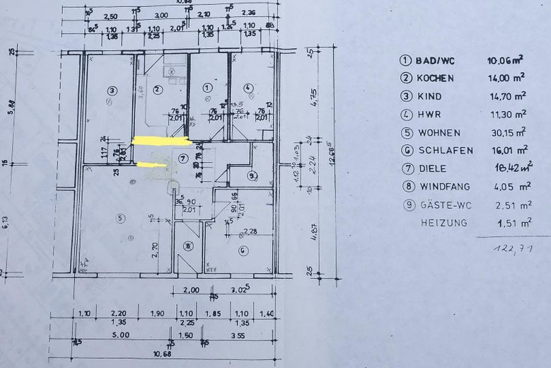 gelb= entfernte Wände