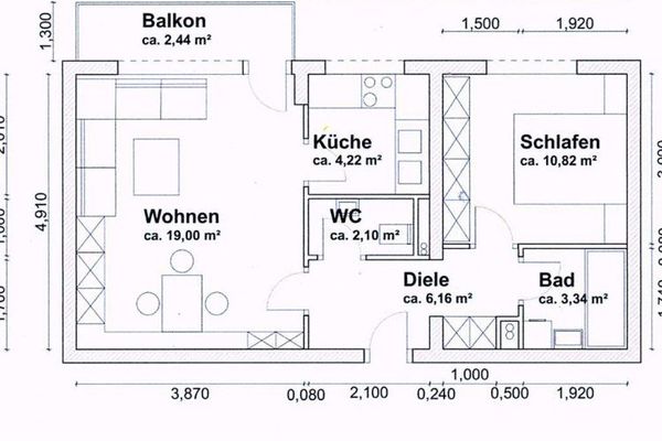Für junge Leute! Moderne 2-Zi.-Wohnung, BLK, Erstbezug, Energieeffiz.-Klasse A, hochwertige Ausstattung mit Klimaanlage, EBK, Lift, Innenstadtnähe