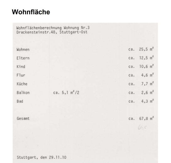 Wohnflächenberechnung