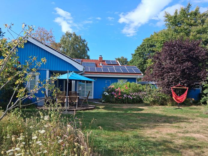 **PROVISIONSFREI** Wohlfühlen im Original Schwedenhaus (KfW40) – Sicht aus dem Garten