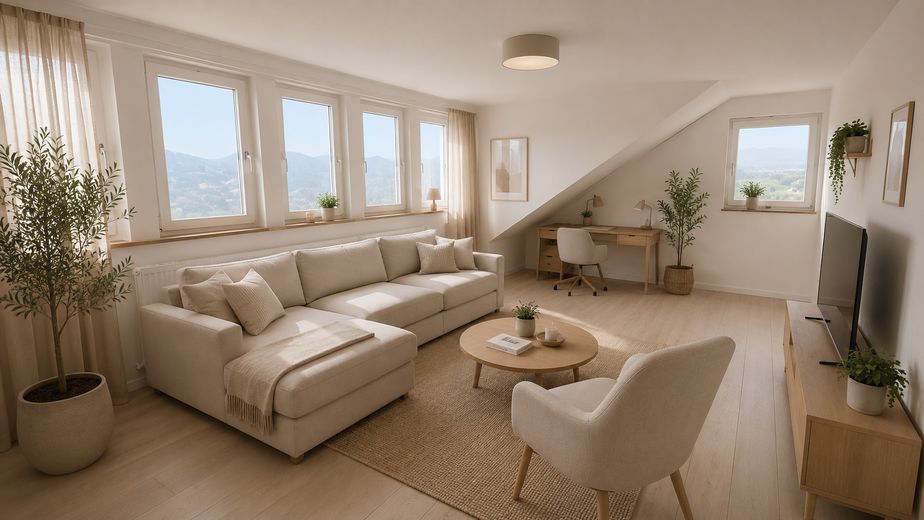 Apartamento reformado de 3 habitaciones en ático con cocina equipada en Steinfurth – Foto 5