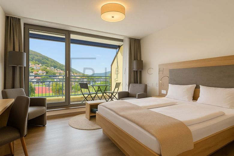 Kompaktes Mikro-Apartment mit Balkon in direkter Nähe AlbThermen Bad Urach – Zimmer