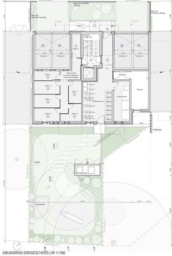 RUHIGE 3-RAUM WOHNUNG MIT LIFT IN LAUBEGAST – Grundriss Garage Keller