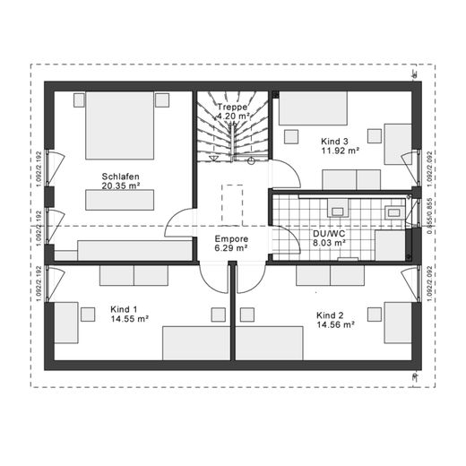 Minimalistisch oder voller Persönlichkeit? Du entscheidest! – Grundriss OG