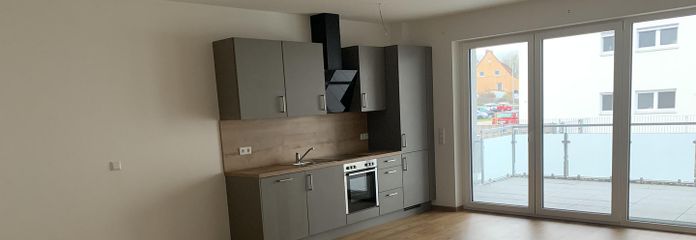 2,5 Zimmer Wohnung im Neubau in Lauchheim auf Wunsch mit Küche – Wohnraum mit Einbauküche