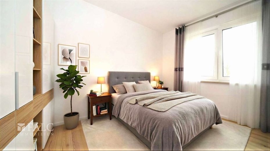Exklusives Neubau-3-Familienhaus! Effizienz trifft auf hochwertige Wohnqualität! - FALC Immobilien – Schlafzimmer OG (Vis.)