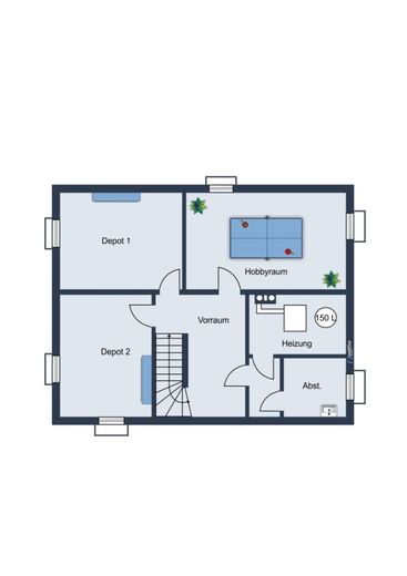 Exklusives Einfamilienhaus in naturnaher Idylle – Grundriss Keller