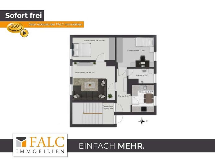 Exklusives Zuhause zum Wohlfühlen – attraktive 3-Zimmer-Eigentumswohnung mit Garage in Apolda – फोटो 1