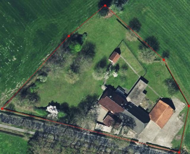 Resthof / Landhaus + 600 m² Hallenfläche – Wohnen & Arbeiten in Westerstede – Übersicht Grundstück komplett