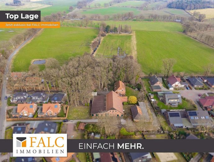 Resthof mit Scheune und über 10.000 m² Grundstück - attraktives Entwicklungspotenzial in Wiefelstede – Ansicht