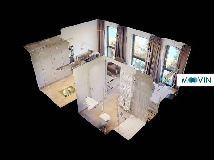 Möbliertes Smart-Apartment mit EBK, ALL-IN-MIETE, UVM. bei URBAN BASE – 3D-Grundriss