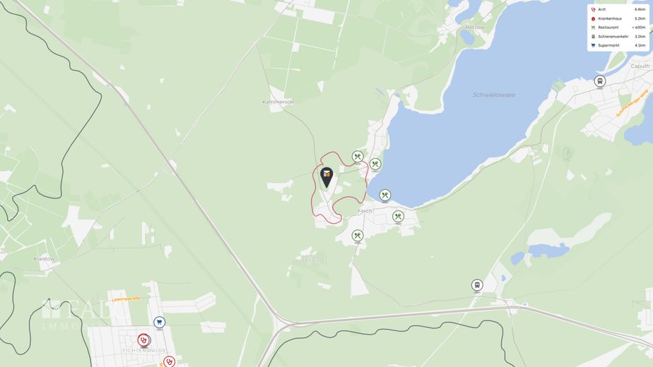 Idyllisch gelegenes Baugrundstück mit kleinem Bestandsbau – Lageplan