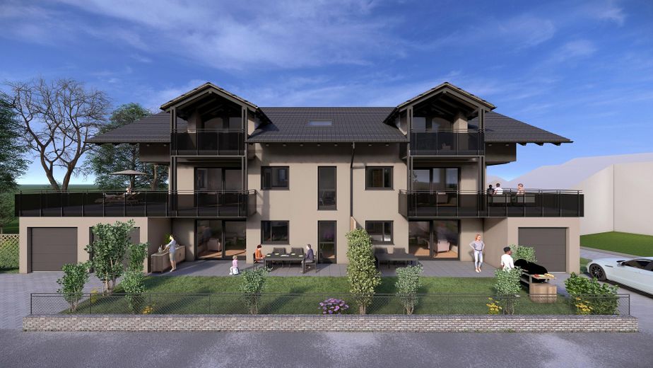 3-Zi.-Wohngenuss am Tännelbach – Licht, Luft & Weitblick auf zwei Balkonen – Ansicht - Süd