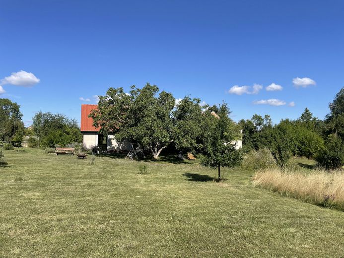 Dream property with house in the Uckermark – right in the biosphere reserve, water and forest – Große Wiese hinter dem Haus