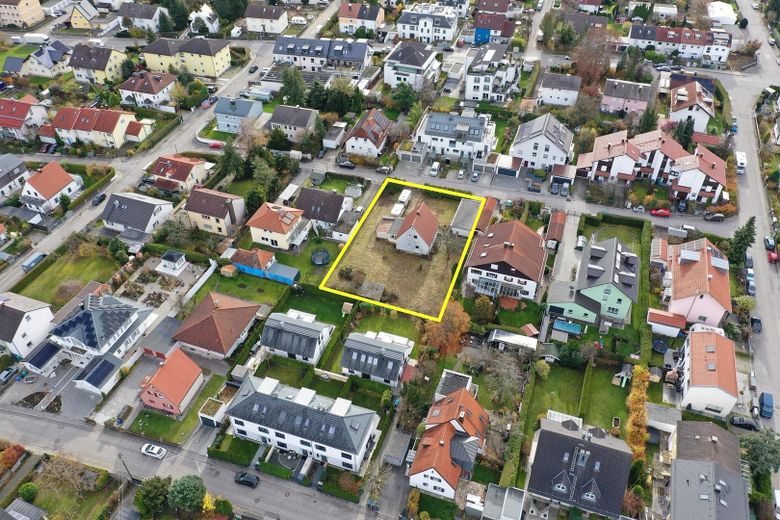 Großes Baugrundstück in sehr guter Lage in Germering-Harthaus (bei München / provisionsfrei) – Ansicht Nordwest