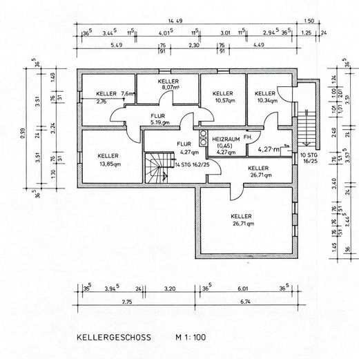 Zwei Häuser, viele Möglichkeiten: Bungalow & vielseitig nutzbares Zweithaus auf großem Grundstück – Grundriss UG Bungalow