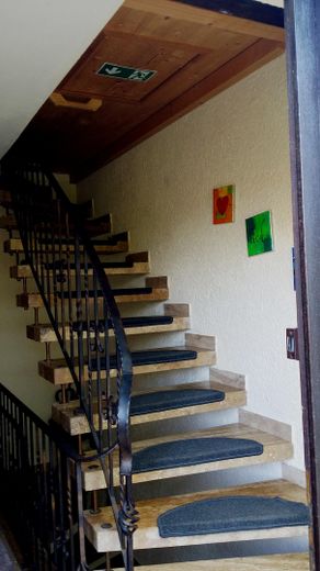 Ruhige 2-Zimmer-Whg. mit gehobener Ausstattung und Gartenanteil – Treppenaufgang