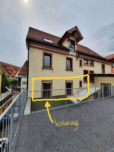 Sonnige 2 Zimmer Wohnung in Zentraler Lage in Rottenburg – Sicht von der Terrasse