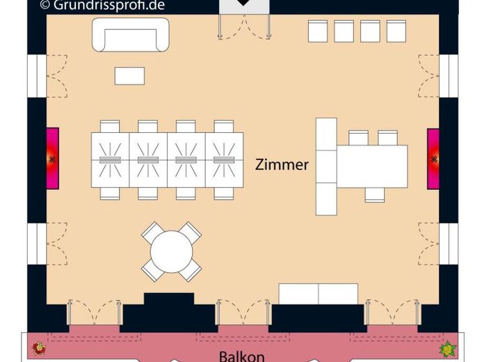Herrschaftlich Arbeiten im Schloss mit Balkon und stilvollen Wand- und Deckenmalereien! – फोटो 1