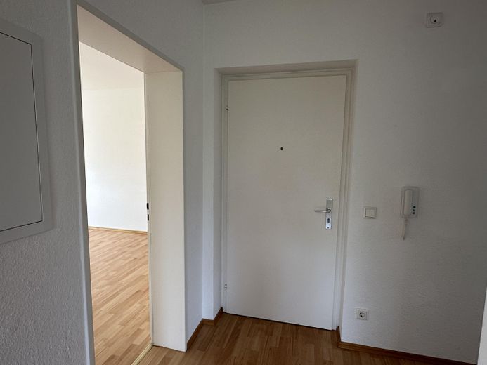 Frisch renovierte 2,5-Zimmer-Wohnung mit Blick ins Grüne in Erlenstegen – Sicht auf Wohnungseingang