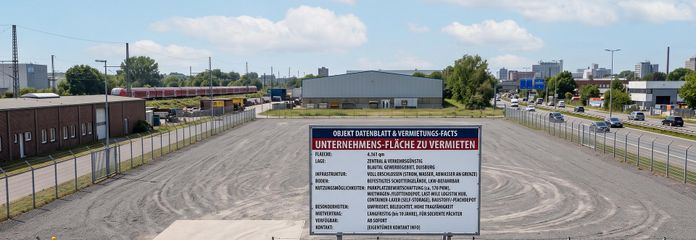 Участок в аренду в центральной локации напротив главного вокзала / контейнерная площадка / прокат автомобилей / каршеринг / – KI Generiertes Foto