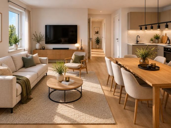 Energieeffiziente 3-Zimmer-Neubauwohnung im KfW-40-QNG-Standard mit Balkon im Zentrum von Dissen – फोटो 1