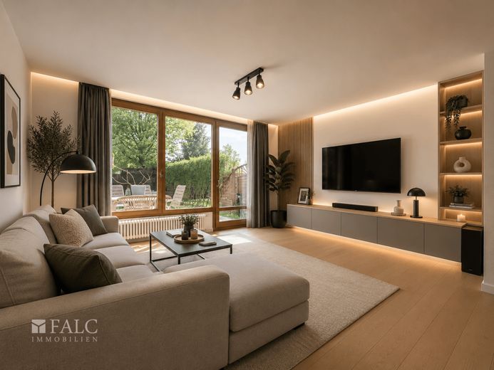 **Vermietetes Reihenmittelhaus**- FALC IMMOBILIEN – Bsp. Wohnzimmer