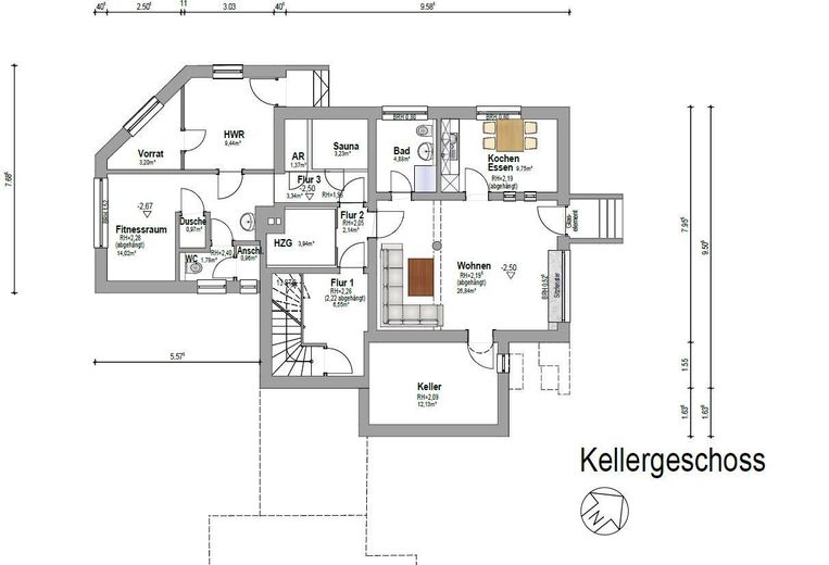 Wohnen u. Arbeiten in bester Lage zu Fürth, Erlangen u. Nürnberg ! – Souterrain