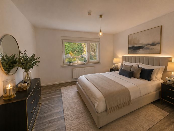 Sanierte 3-Zimmer-Eigentumswohnung mit Balkon in Bielefeld-Schildesche – Schlafzimmer
