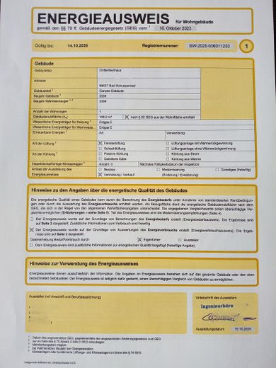 Energieausweis bis 14.10.35