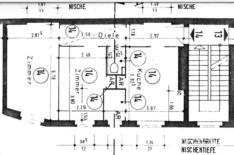 Edificio antiguo elegantemente renovado en el ala lateral - disponible para ocupar en Berlín-Schöneberg – Grundriss 1909