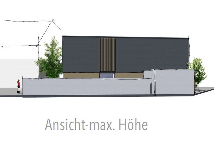 Plot for detached architect-designed house with approved preliminary building application – Ansicht