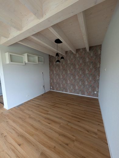 Neubau Einfamilienhaus (teilmöbiliert|KFW 40) mit Doppelgarage und großer Terrasse – Wohnzimmer TV Wand
