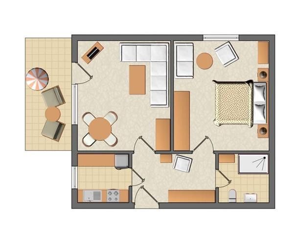 Grundriss der Wohnung