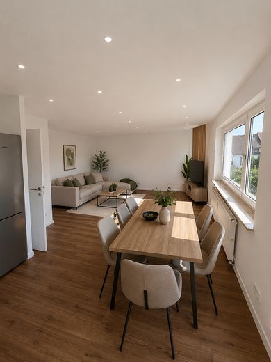 Modern wohnen auf zwei Ebenen – provisionsfrei – Wohn-Esszimmer m offener Küche