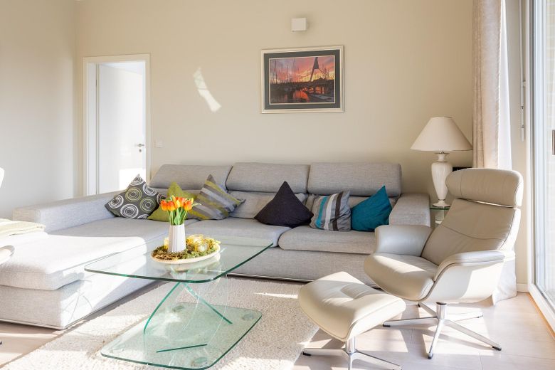 ¡Ubicación, ubicación, ubicación! ¡Apartamento en la Speicherstadt junto al agua! – Wohnzimmer