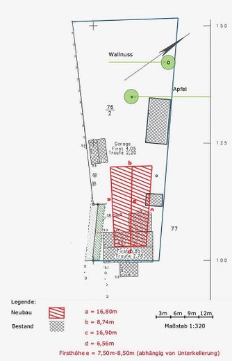 bebaubare Fläche Neubau