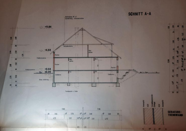Bergstraße'daki Lorsch'ta galeri ve asma katlı yüksek kaliteli yarı müstakil ev – Schnitt