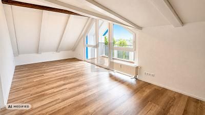 HELLES MODERNES DACHGESCHOSS MIT KAMIN