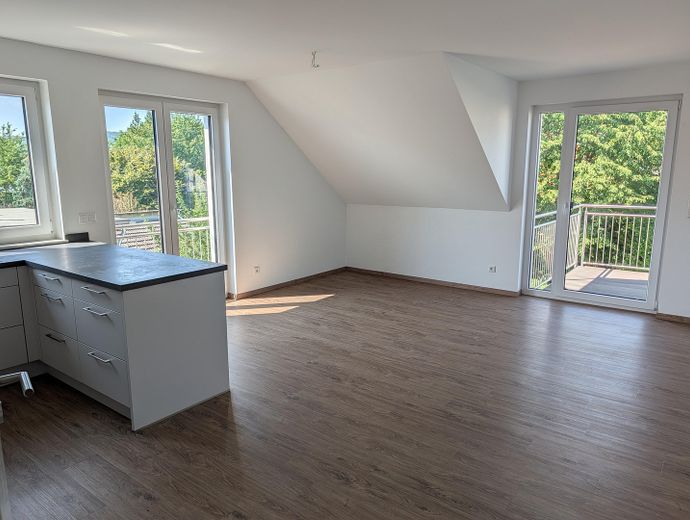 Traumhafte 3-Zimmerwohnung mit Blick zum Herkules – Wohnzimmer Richtung Südwest