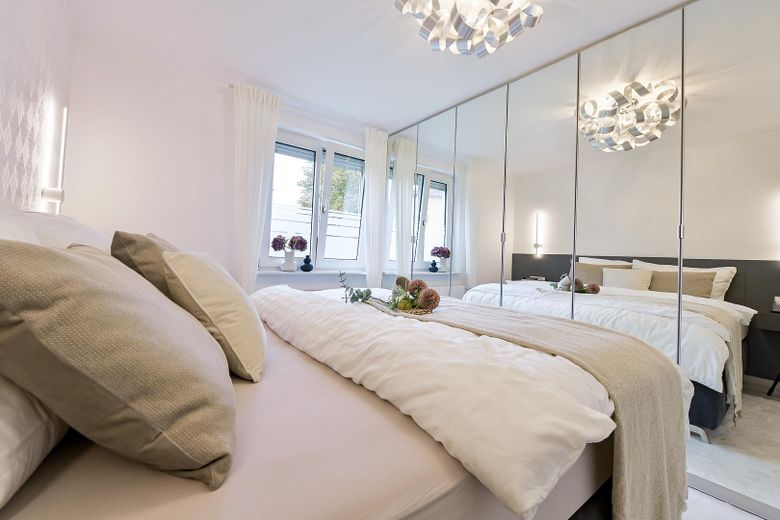 Volledig gemeubileerd en nieuw gerenoveerd 3-kamer appartement in HN-City met enkele garage - PROVISIEVRIJ – Schlafzimmer