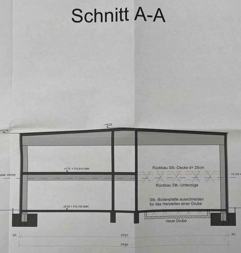 Gebäudeschnitt