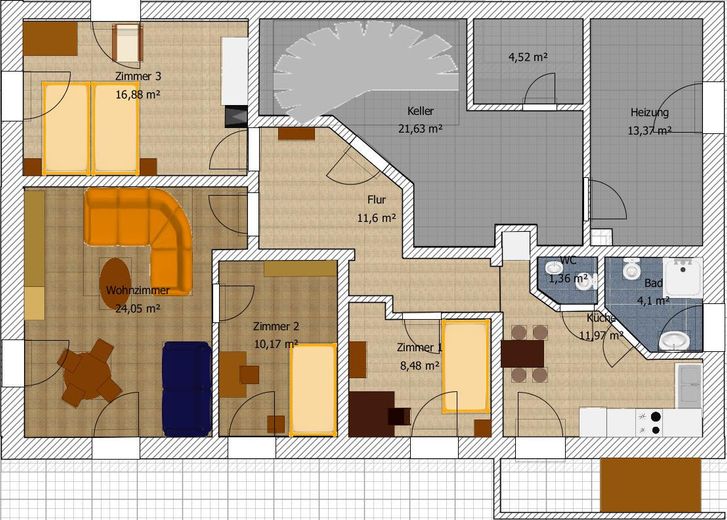 Modernes EFH mit Einliegerwohnung & Traumgarten | Provisionsfrei & bezugsbereit – Keller